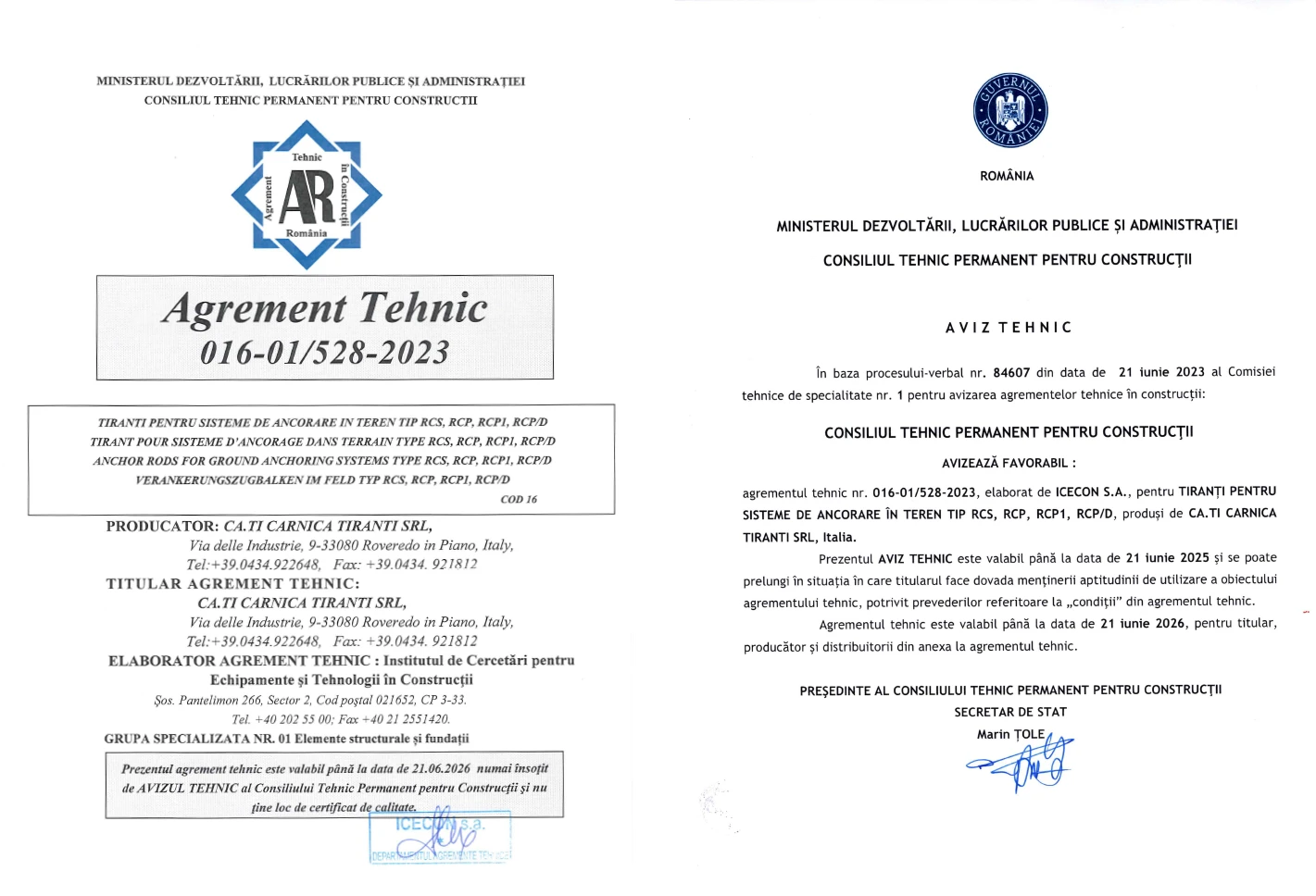 carnica-tiranti-certificazione-agrement-tehnic.webp
